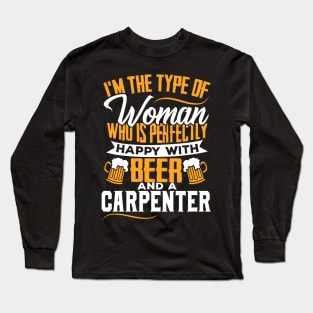 Carpenter's Wife Married Couple Gift Long Sleeve T-Shirt